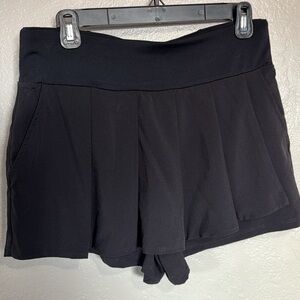 Fabletics Cognac Pleated Skort Black Womens Medium